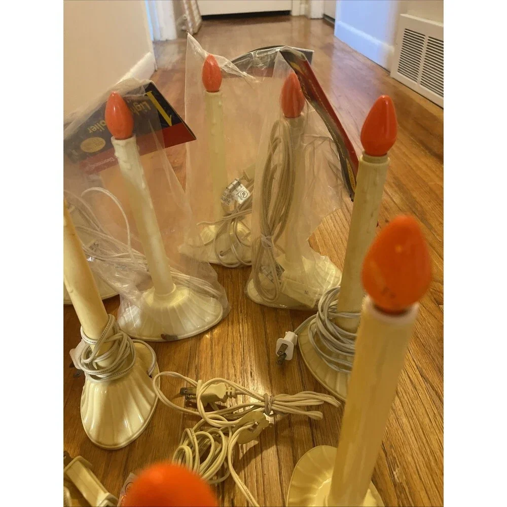 Vintage Lot of 20 Electric Candle Christmas Window Lights Bulbs Tested Working!